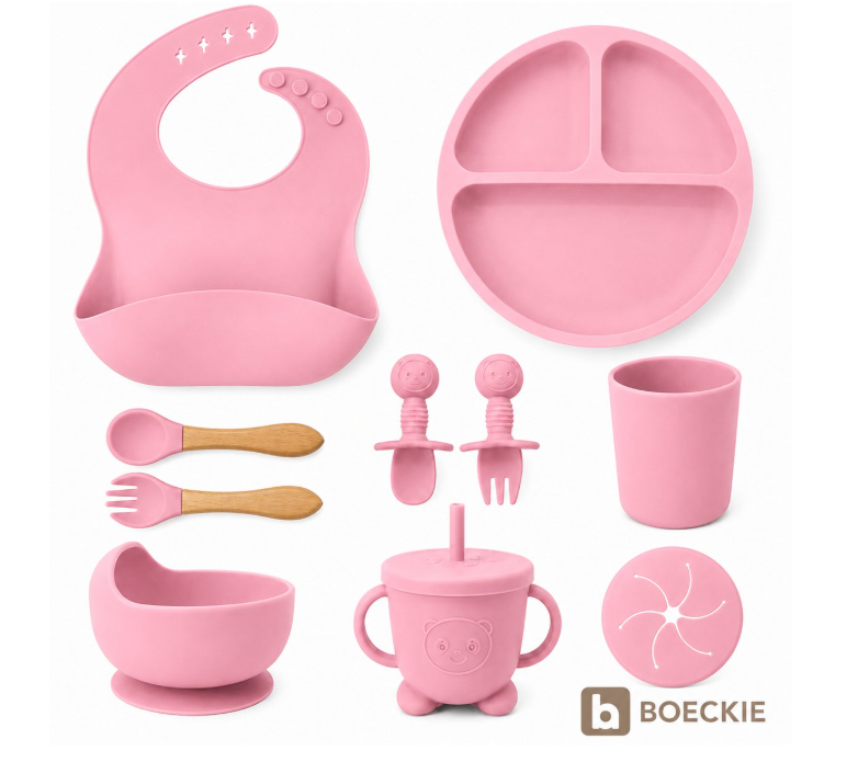 BOECKIE Siliconen Serviesset — Roze