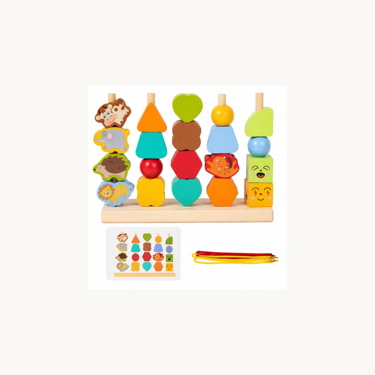 BOECKIE Montessori Dierenspel houten sorteerspel