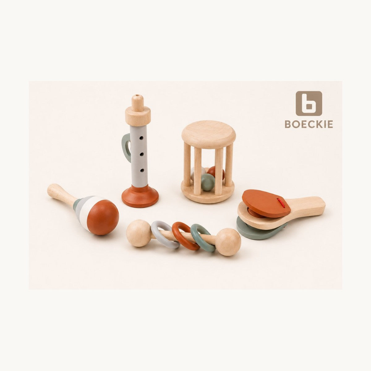 BOECKIE Houten Muziekset 5-delig