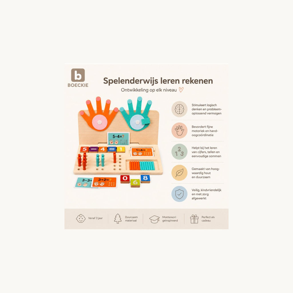 Spelenderwijs leren rekenen met het Montessori reken- en telbord