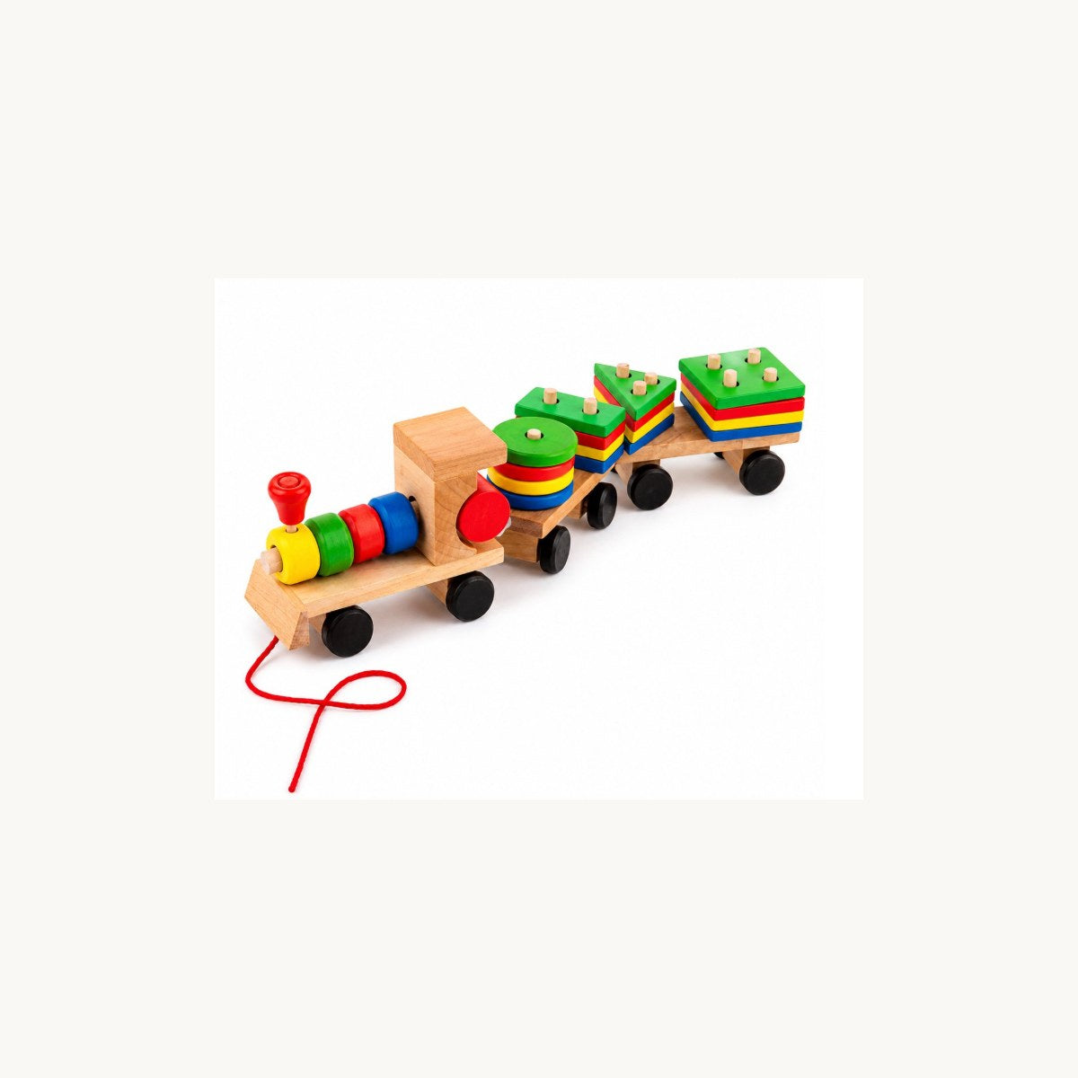 BOECKIE Houten Trein met Trekkoord 36 cm